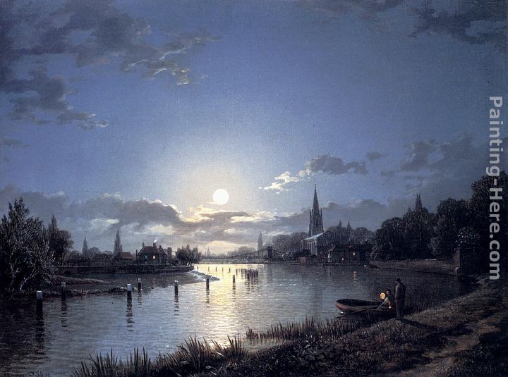Marlow On Thames painting - Henry Pether Marlow On Thames art painting